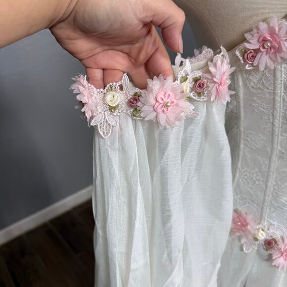 Dollskill Sugar Thrillz Sparkling Enchantment Mini Dress, White, L - Picture 4 of 7